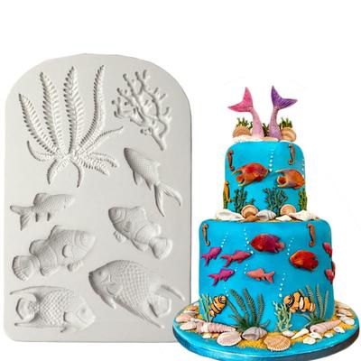 Chocolate Baking Bakeware Sugar Craft Fondant 3D Fish Mould Soap Silicone
