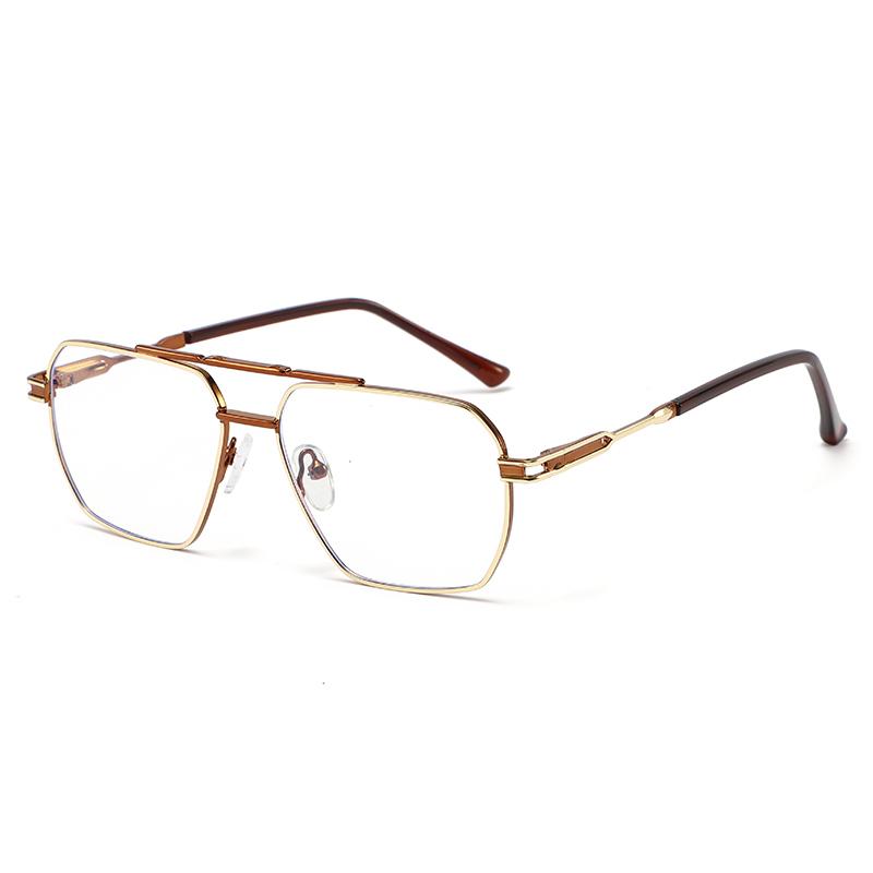 Premium Double-barrel Eyeglass Frame Metal Frame With Detailed Anti Blue Light Protection Gender-neutral Trendy Eyewear6008