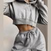 Conjuntos de Moda Feminina para Mulheres Fato de Treino Moletons Moletom e Calças de Moletom Casual Esportivo Conjunto de 2 Peças