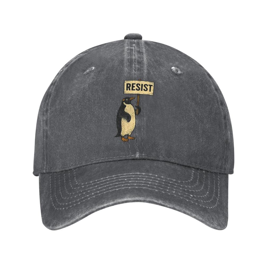 Penguins Resist Anti-Tariff Protest Baseball Cap Merch For Unisex  Adjustable Trucker Hats