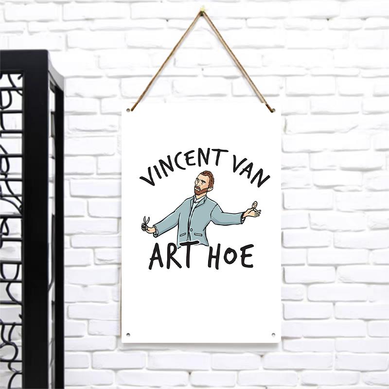 Vincent Van Gogh Art Hoe Metal Wall Decor Funny Artist Portrait Iron Painting for Home Office Decoration