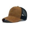 Five-panel Suede Baseball Cap Men and Women Spring and Summer Color Matching Mesh Truck Driver Hat