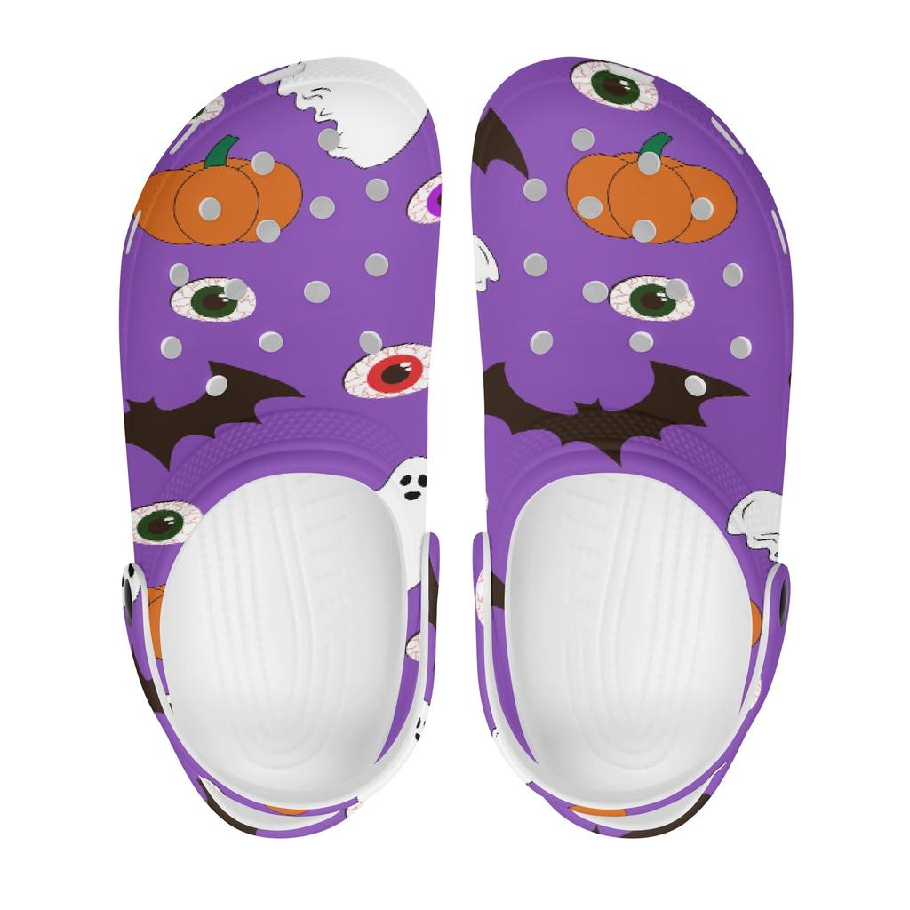White Printed EVA Printed Clogs for Women Men Breathable Lightweight Slip On Casual Shoes Soft Summer Sandals Soft Daily Wear