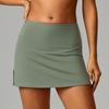 Yoga Skirt Badminton Tennis High Waist Breathable Sweat Skirt Inside Legging