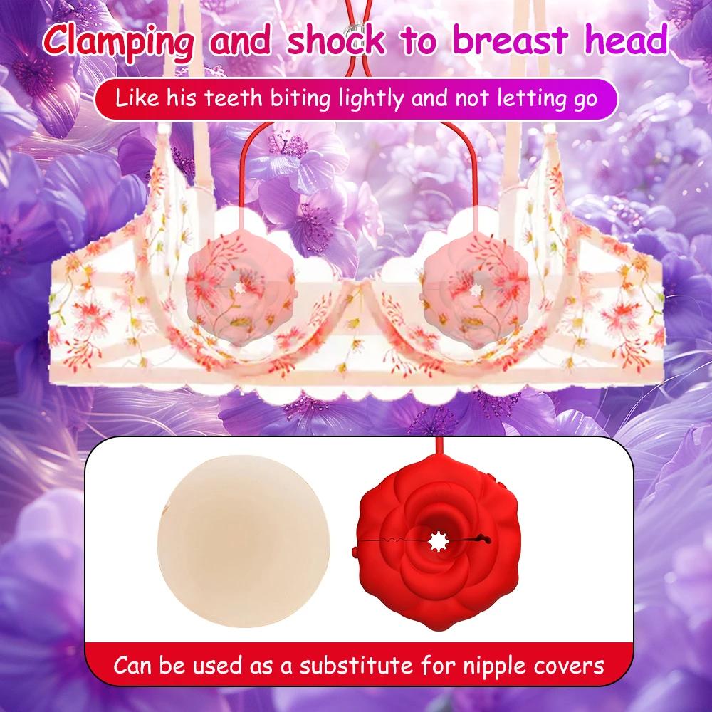 Nipple Vibrator Nipple Clamp Sexual Pleasure Women's 9 Vibration Modes Silicone Lightweight Invisible Nipple Toy Adult Sex Toy