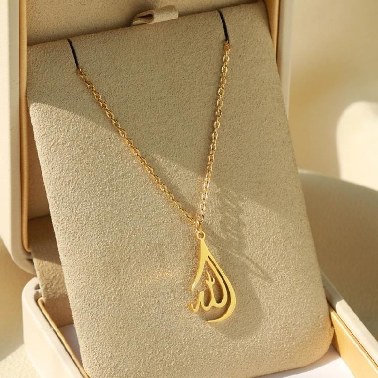 Arabic Name Necklace Symbol Choker Islamic Clavicle Chain Jewelry Couple Gift