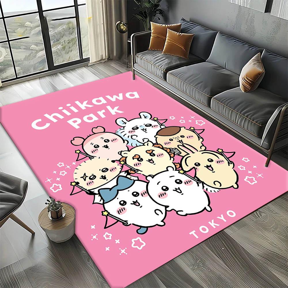 Cartoon Anime C-ChiikawaS Classic 3D Print Carpet Rug Art for Room Decor Home Bedroom Gifts Fans Area Rug Non-slip Floor Mat