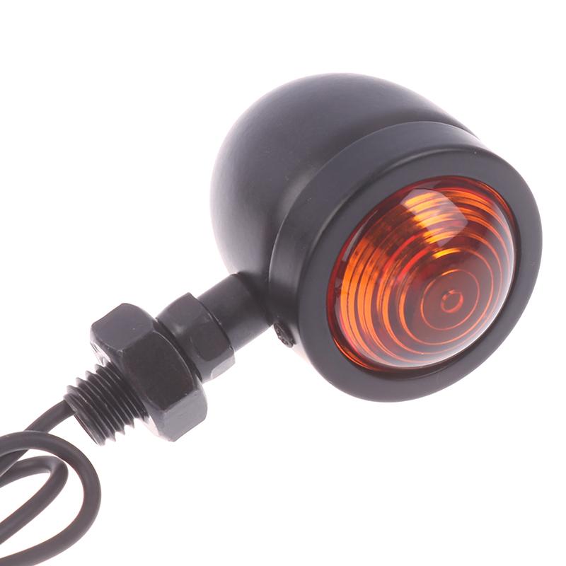 2Pcs Retro Motorcycle Turn Signals Motorcycle Accessories Universal 12V Single Wire Turn Signals Lights For Cafe Racer
