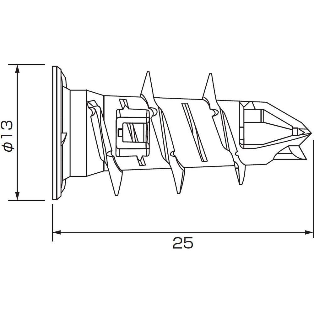 Lobtex GA25 Mongo Gypsum Anchors 1.0 inches (25 mm) (100 Pieces)