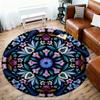 1pc Floral Kaleidoscope Round Chair mat office Area Rug - Non-Slip, Floor Mat for Office, Bedroom, Ideal home decor gift p0105097