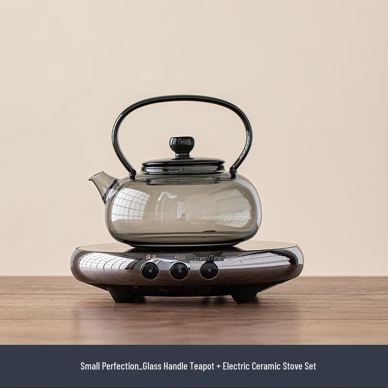 Glass Teapot & Electric Stove Set