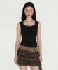 SETSETSET Square Lace Top Black