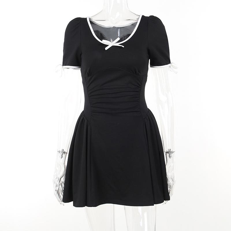 

Осеннее платье на бедрах Sweet Style Slim Talytty Bow Bump Белое платье L чёрный