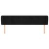 VidaXL Tête de lit avec oreilles Noir 203x23x78-88 cm Velours3117450
