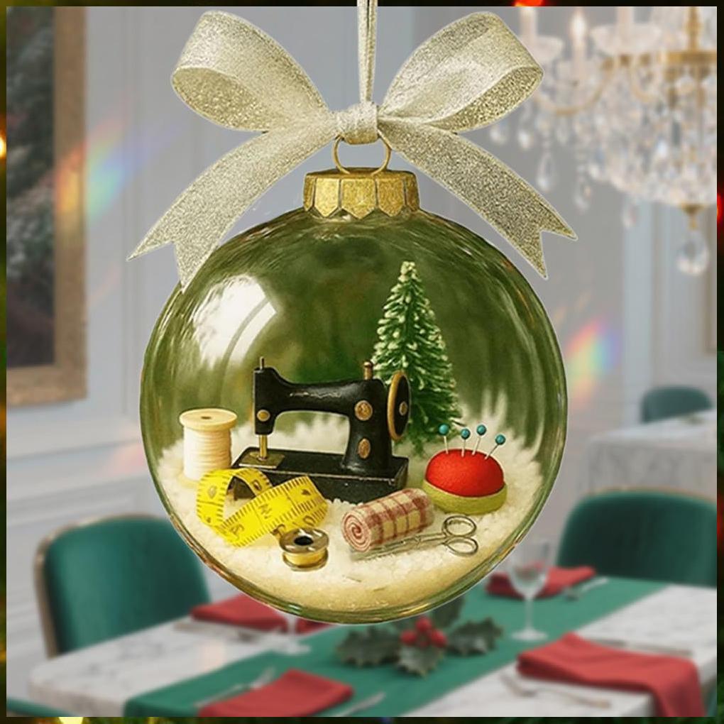 2025 New Sewing PVC Ball Ornament, Holiday Pendant with Exquisite Design, for Indoor and Outdoor Christmas Atmosphere