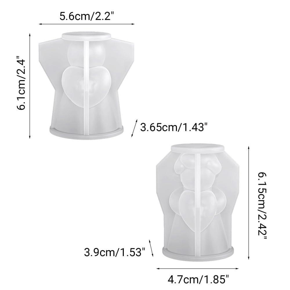 Heart Wings Angel Plaster Mold Reusable Resin Mold Creative Scented Candle Mold  Home Decor