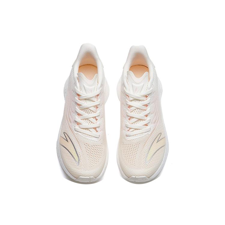 New Anta MACH 2.0 Cushioning, Slip Resistant, Abrasion Resistant, Breathable Low Top Running Shoes Women's Ivory White 122225583-5