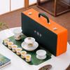 Dehua White Porcelain Sheep Fat Jade Tea Set Kung Fu High-end Box Office Home Business Annual Meeting Gift