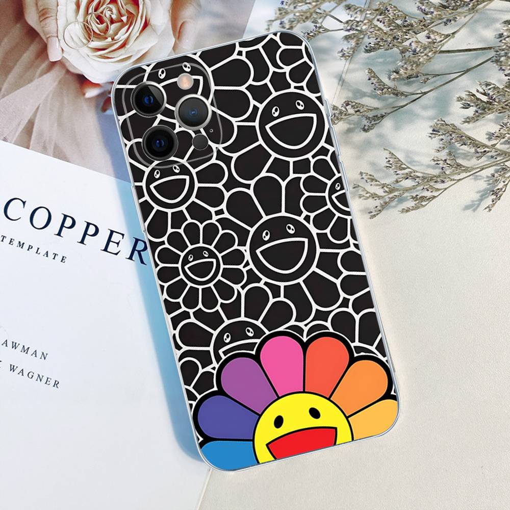 Japanese Artisti M-murakami T-takash Art Transparent Phone Case for iPhone 17 Air 16 Pro Max 15 14 13 12 11Plus Shockproof Cover