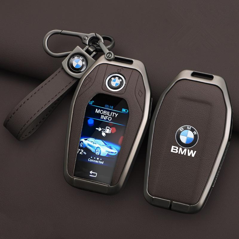 mkacg4 Metal Leather Car Key Cover Case Shell keyless Bag For BMW 5 7 Series G11 G12 G30 G05 G07 X3 X4 X5 X7 G31 G32 I8 I12 I15 G01 G02