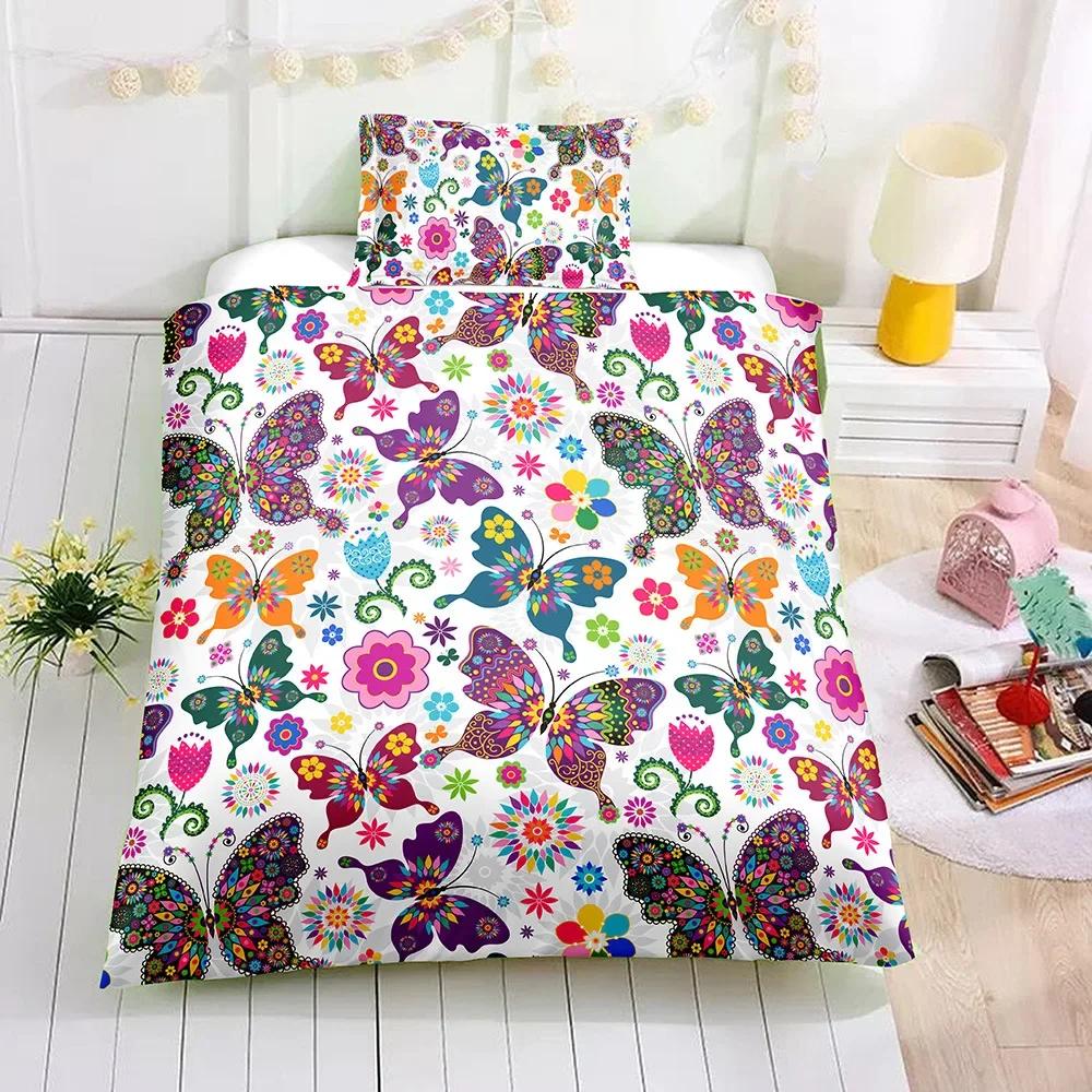 Black And White Milk Pattern Bedding Set Simple Style Soft And Comfortable Duvet Cover Set 3-Piece Children's Duvet Cover Set