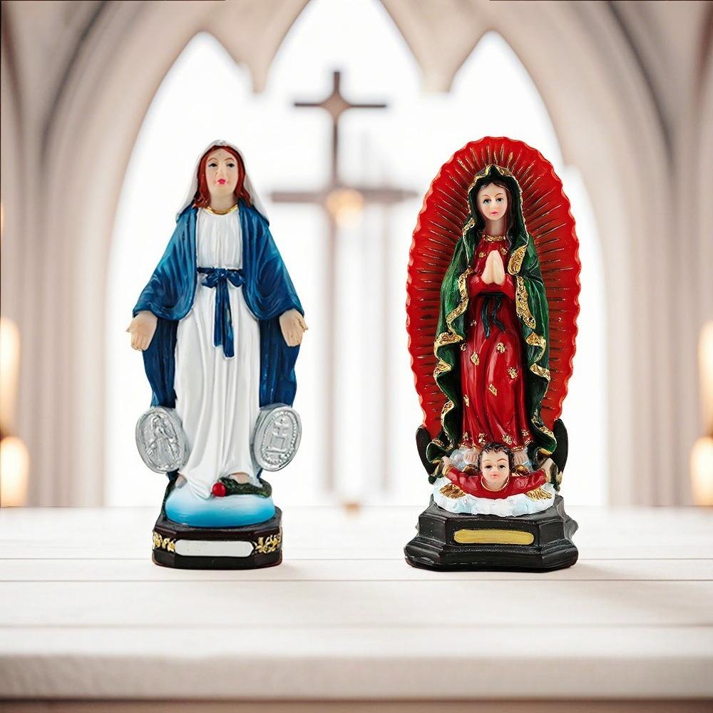 Maria Statue Nativity Set Desktop Classical Resin Decor for Living Room