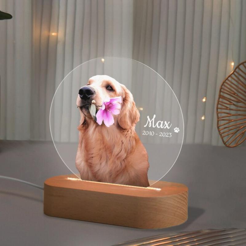 Personalisierte Haustierfoto Acryl Handgemachte Haustier Gedächtnis Dekoration Geschenk Für Tierliebhaber Haus Tischdeko Haustier Gedenkplakette