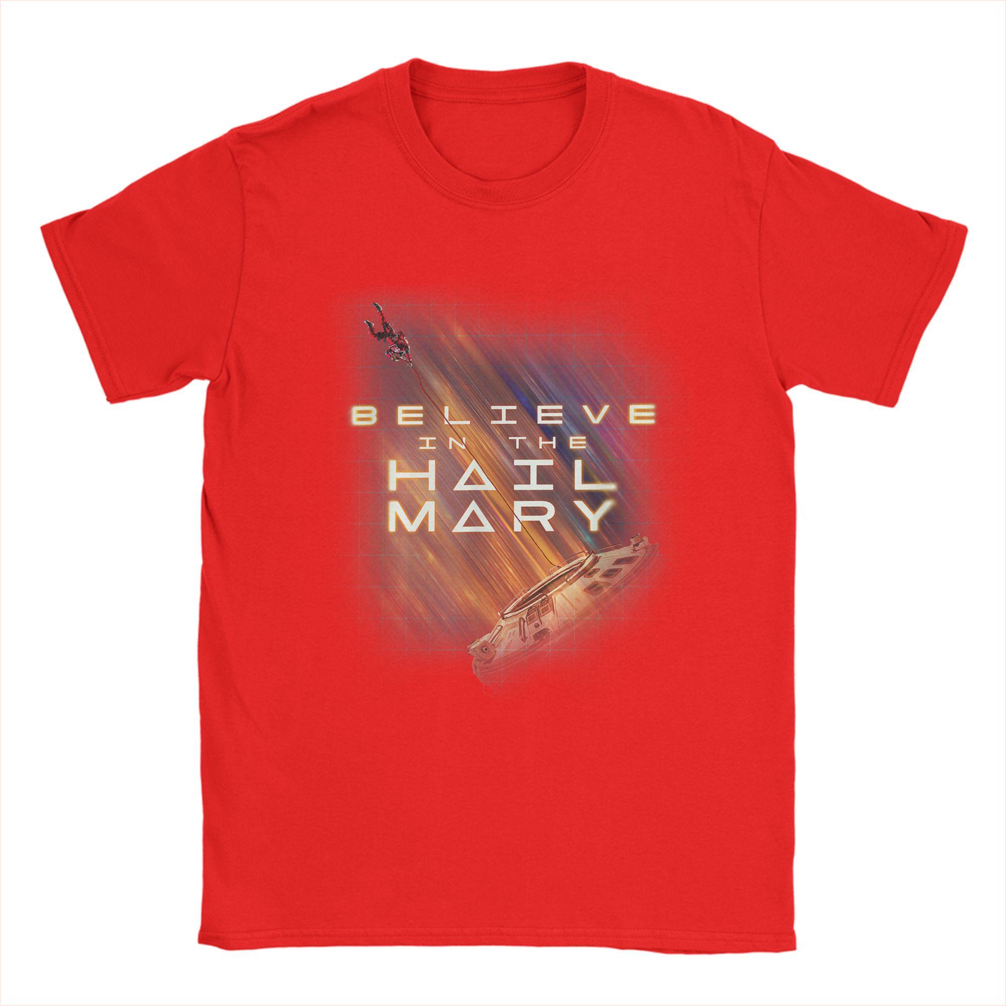 Mens Project Hail Mary Movie T Shirts Cotton Tops Crazy Short Sleeve Round Collar Tee Shirt Summer TShirts L