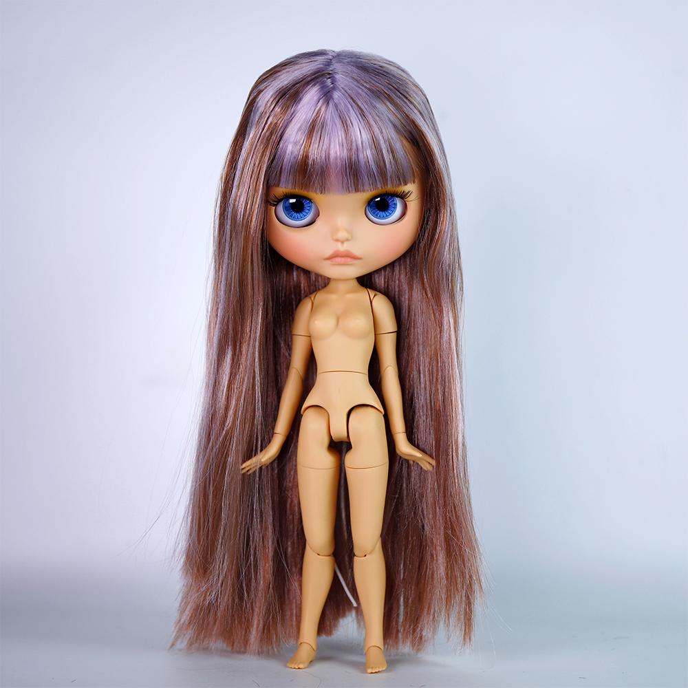 Icy Dbs Blyth Doll 19 Joints 30cm Body Bjd Doll Matte Face Glossy Face Tan Skin Beep Lips Hand-Painted Makeup Diy Hair Girl Gift