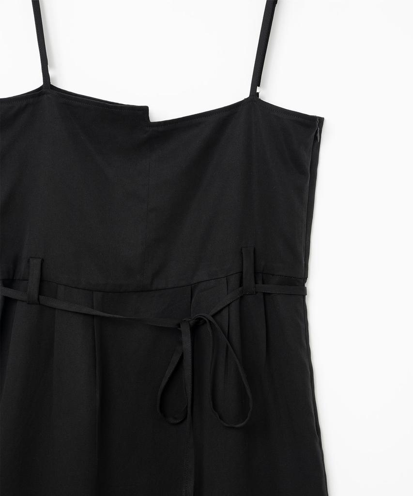 MILLO WOMEN Asymmetrical Lace Midi Dress [Black]