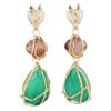 Europe and America Exaggerate Cat Eye Stone Design Earrings Jewelry Accessories Suitable for Date, Party, Festival Gifts
