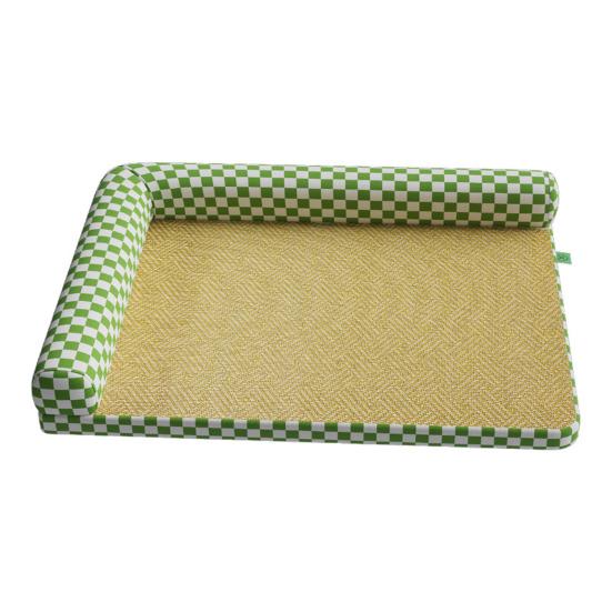 Dog Cooling Mat Summer Cat Bed with Neck Support Pillows Cool Sleeping Mat with Removable Washable Cover for Cats Puppies Small Dogs