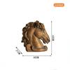 European Court Style Retro Distressed Horse Head Ornament for Year of the Horse - High-End Entrance Hall Decor with Auspicious Craftsmanship