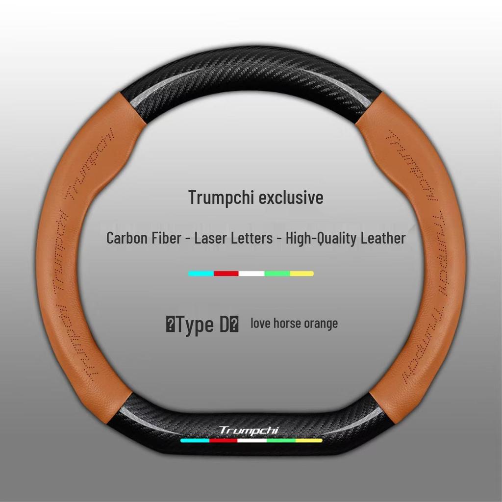 Genuine Leather Steering Wheel Cover for GAC Trumpchi GS4 GS3 GS5 AION V S Mei 580 GA4 GA6