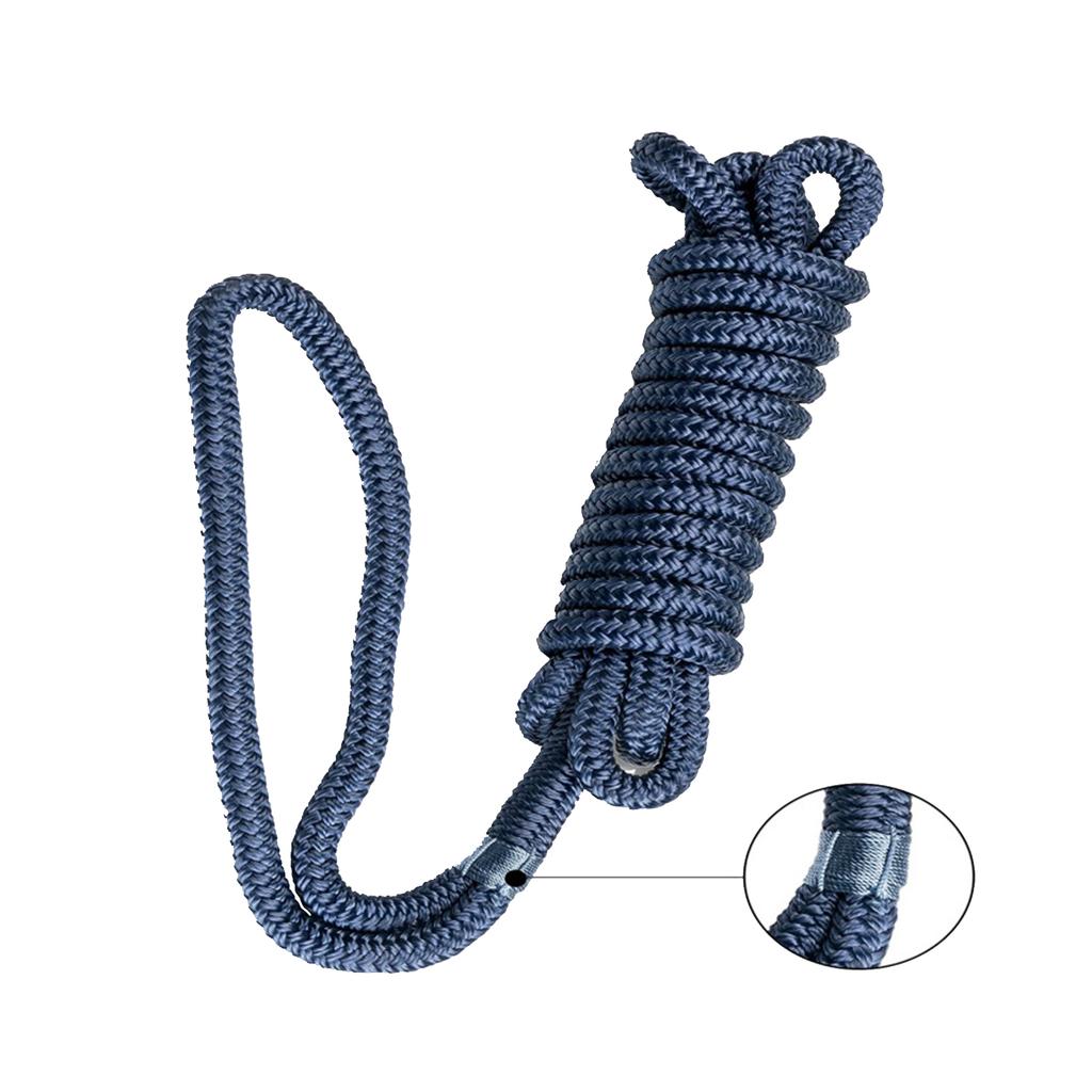 Heavy Duty Dock Line 4.6m/181.10inch Boat Dock Lines for Boat Pontoon Yacht Anchor Rope Marine Mooring Double Braided Rope Nylon