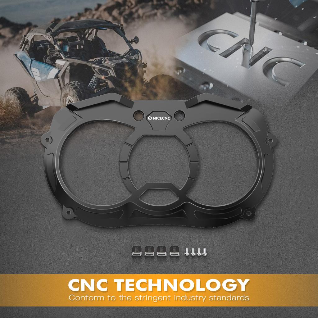 NICECNC For Canam Maverick X3 Aluminum Alloy Dash Bezel CNC Machined Anodized For Can Am Maverick X3 R RR Turbo MAX 2017-2019