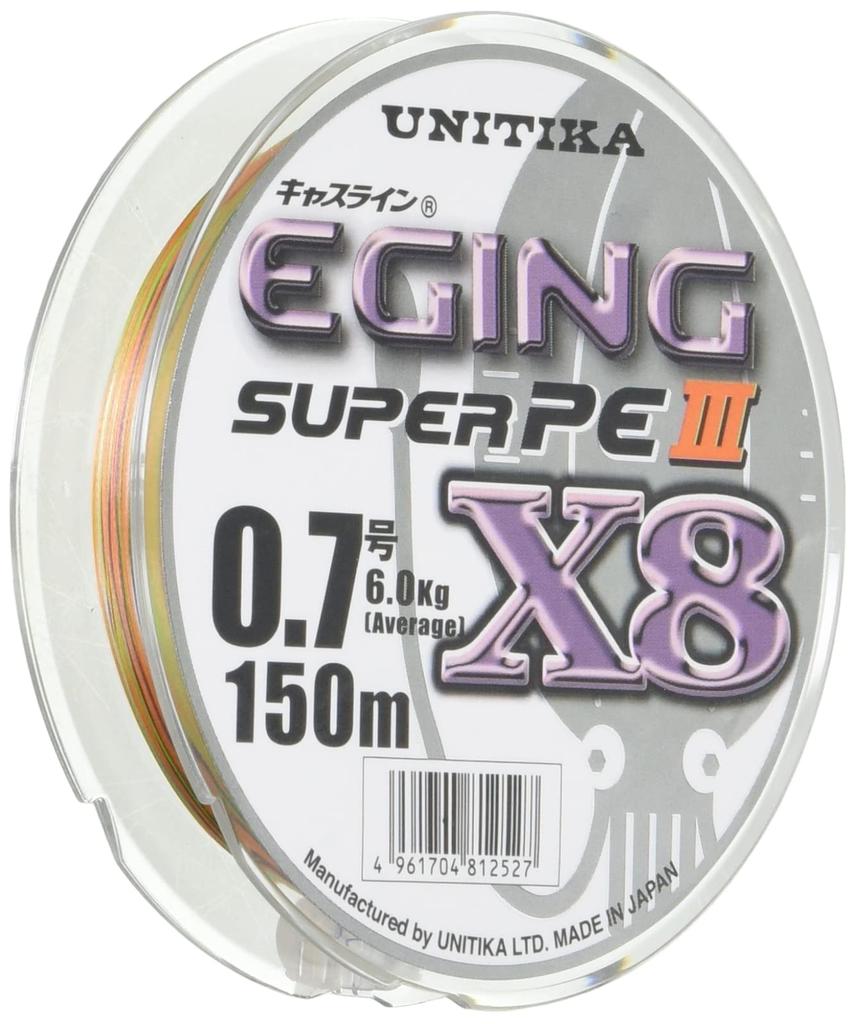 UNITIKA Castline Eging Super PEIII X8 Line, 150m, 0.7