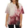 Women's Fashion Casual Lapel Short Sleeve Halloween Print Shirt Women's Button Up Tops