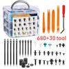 680-50 pièces Clips de rétention en plastique pour voiture Attache rapide automobile Goupille de retenue pour garde-boue Rivet Vis Retenue de panneau de garniture de porte Pare-chocs automobile