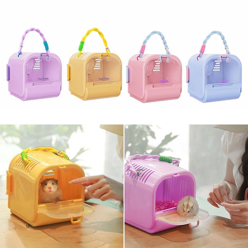 Velký prostor Křeček Přepravka Klec Prodyšná Malé zvíře Větraná Klec Křeček Přepravní pouzdro Křeček