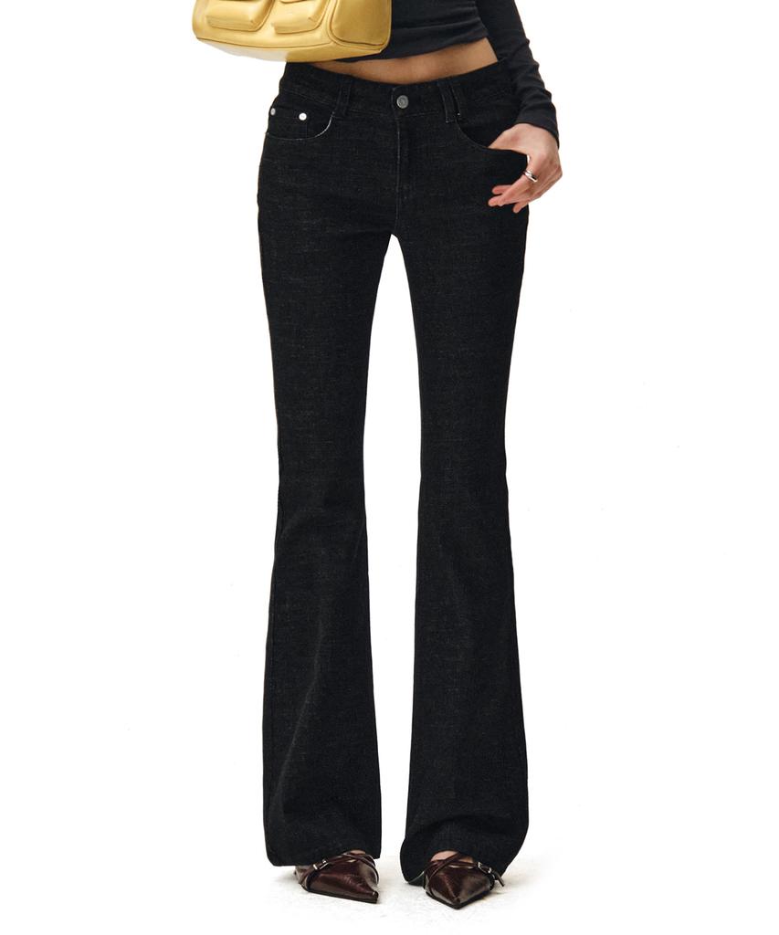 Deketeuumeon Signature Slim Low Rise Flared Jeans Dcwpt006Black