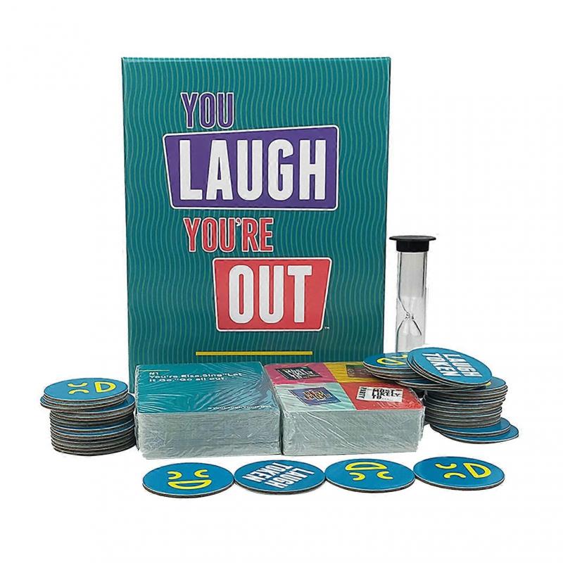 You Laugh You're Out A Party Game with Hilarious Charades Family Card Games for Adults & Kids, for Family Game Nights Gatherings Parties