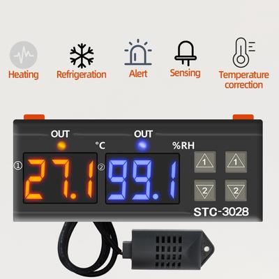 Contrôleur de température Thermostat contrôle de l'humidité thermomètre STC-3028 hygromètre contrôleur thermorégulateur 12V/24V/220V