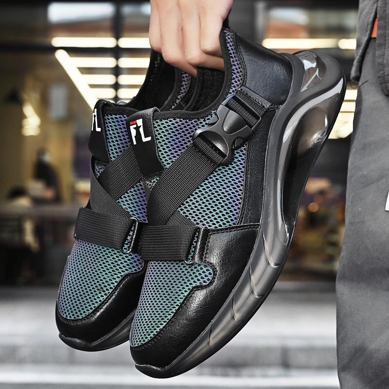 Trendy Brand Men's Casual Shoes Thick Soled Men's Outdoor Hiking Shoes New Men's Mesh Shoes Breathable Men's Sports Shoes