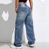 Shascullfites Melody Ripped Women's Blue Jeans Hip-hop Style Fashion Vintage Streetwear Y2K Wide Leg Jeans Baggy Denim Pants