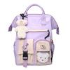 Cute Backpack with  Accessories Lightweight Large Capacity Student Book Bag School Bag Daypack for Outdoor Travel