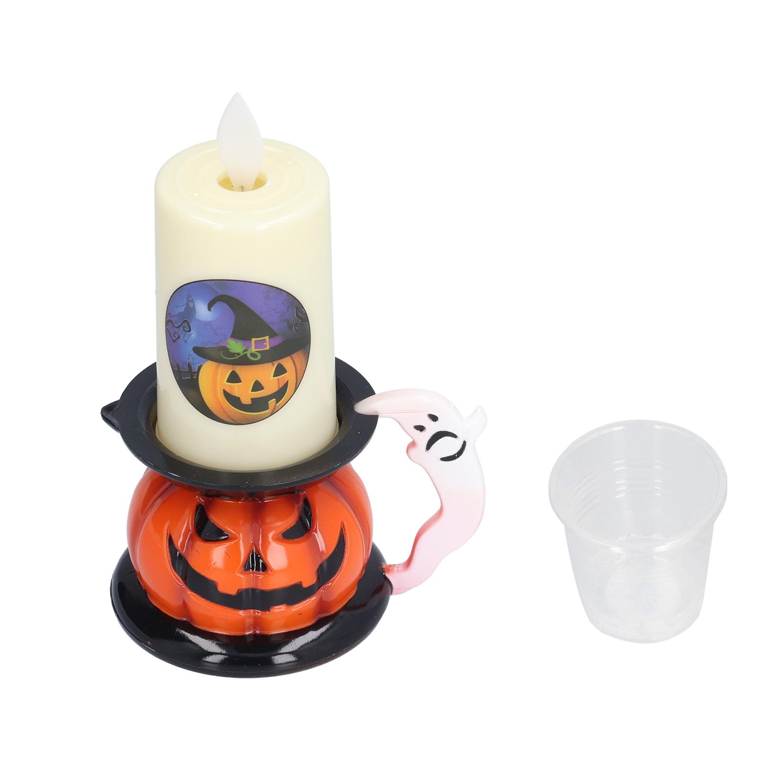 

Свеча из ПВХ на батарейках, декоративная электрическая прочная свеча на Хэллоуин для вечеринки в баре Pumpkin Head