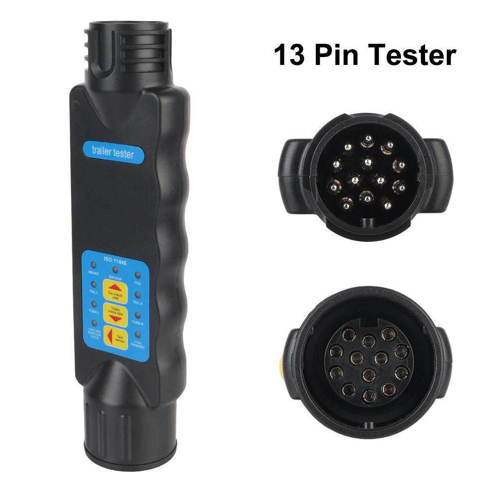 Car Truck Caravan Accessories 13 Pin Universal Trailer Plug Socket Tester Diagnostic Tools Wiring Circuit Light Test 12V