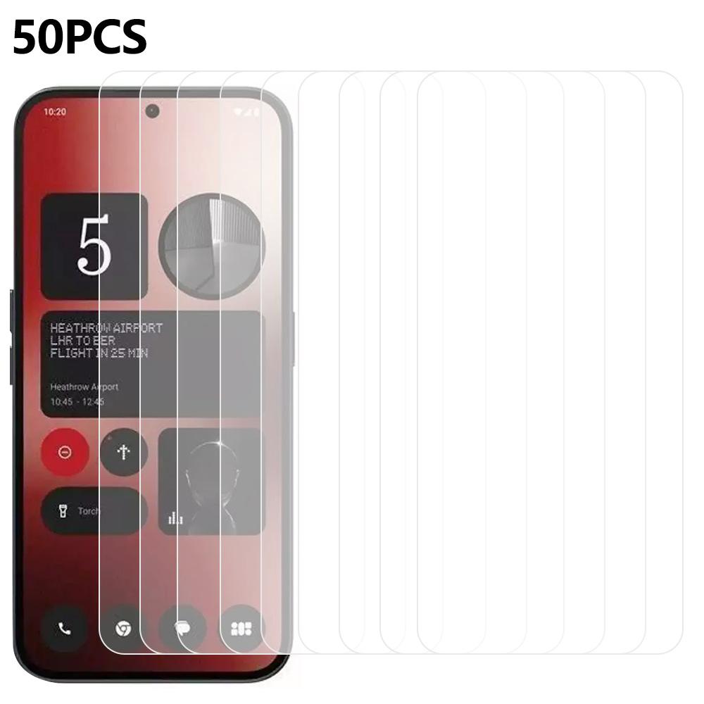 50Pcs For Nothing Phone (3a) Screen Protector Full Glue Tempered Glass Clear Screen Film