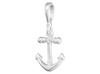 Short Silver Nautical Women' Anchor Necklace, 42cm